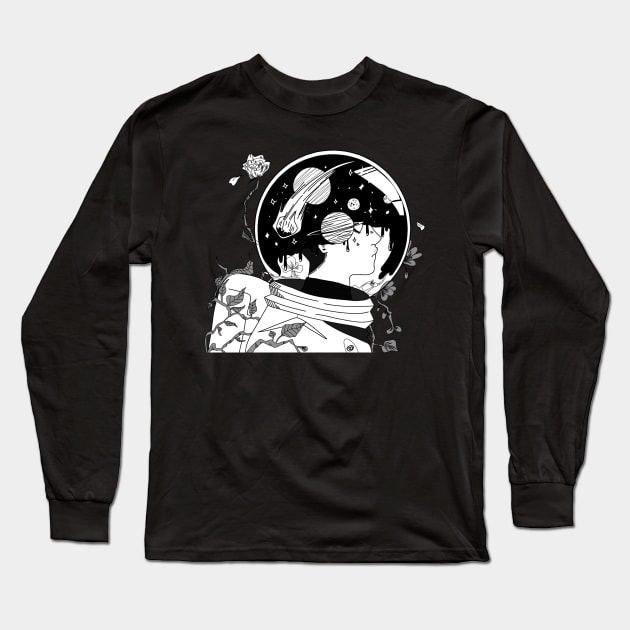 Sad e boy Long Sleeve T-Shirt by Honu Art Studio